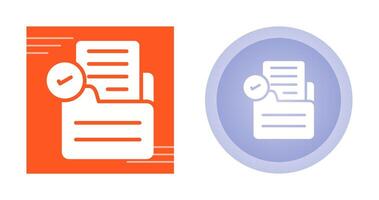 Document Check Vector Icon