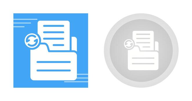 documento sincronizar vector icono