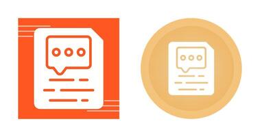 Document Insert Comment Vector Icon