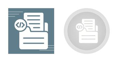 Document Insert Code Vector Icon
