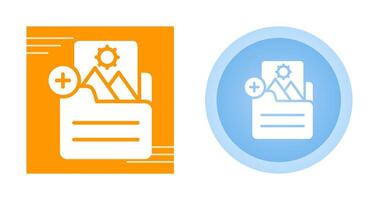 Document Insert Image Vector Icon