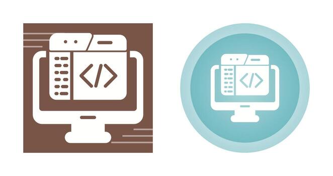 código editor vector icono