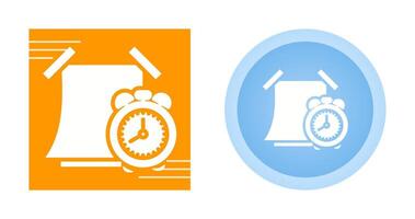 Sticky note with alarm clock Vector Icon