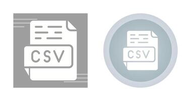 icono de vector csv