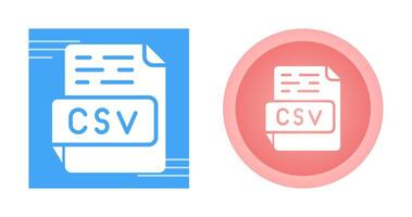 icono de vector csv