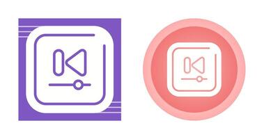 Video Previous Track Square Vector Icon