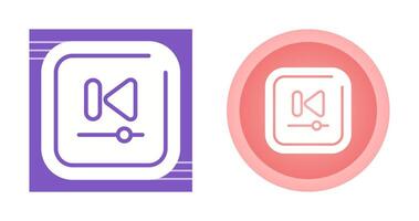 vídeo anterior pista cuadrado vector icono