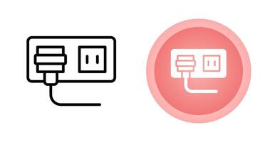 icono de vector de enchufe
