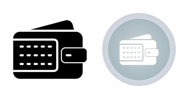 icono de vector de billetera
