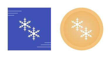 icono de vector de copos de nieve