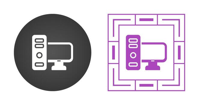 icono de vector de computadora