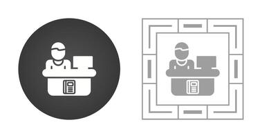 Library Reference Desk Vector Icon