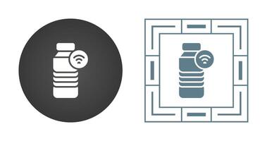 aptitud inteligente agua botella vector icono