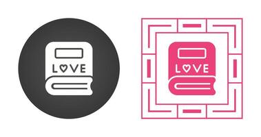 Love story book Vector Icon