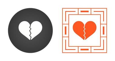 Broken Heart Vector Icon