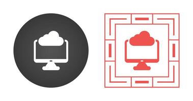 icono de vector de computación de borde