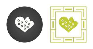 Heart shaped cookies Vector Icon