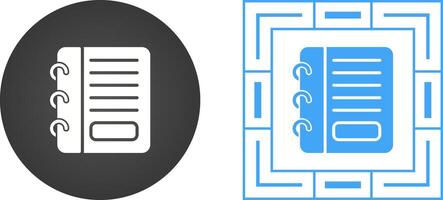 icono de vector de bloc de notas