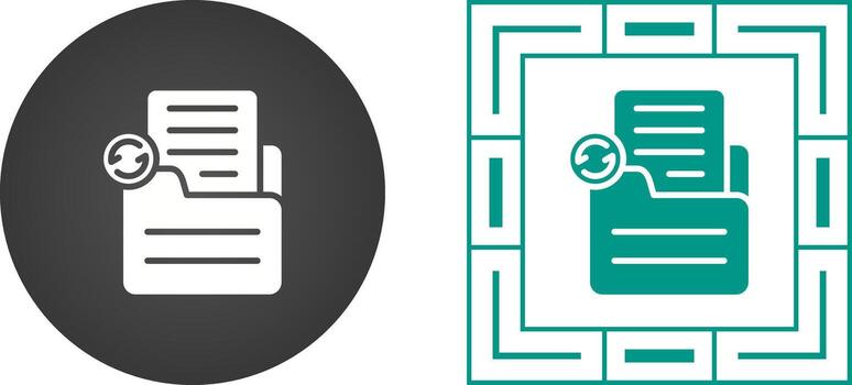 documento sincronizar vector icono