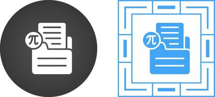 documento insertar fórmula vector icono