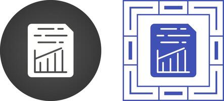 Document Insert Graph Vector Icon