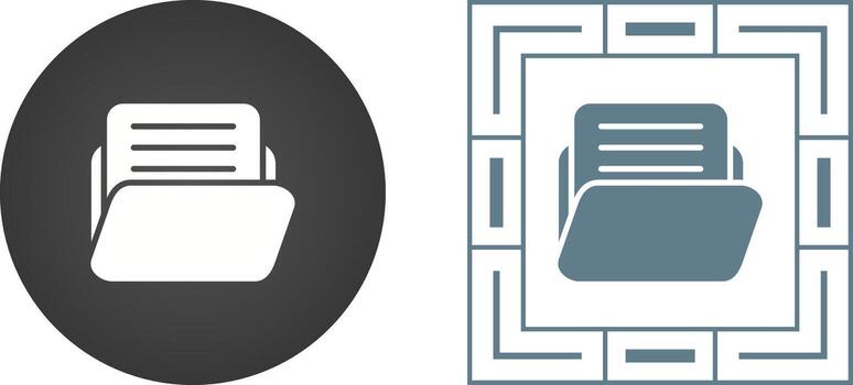 Document with folder Vector Icon
