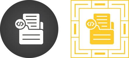 Document Insert Code Vector Icon