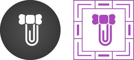 Paperclip with ribbon Vector Icon