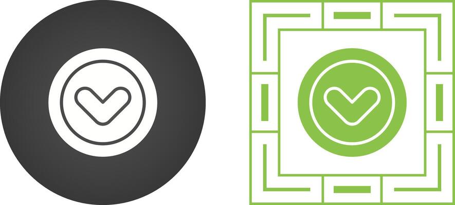 Angle Down Vector Icon