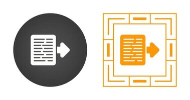 Document Export Vector Icon