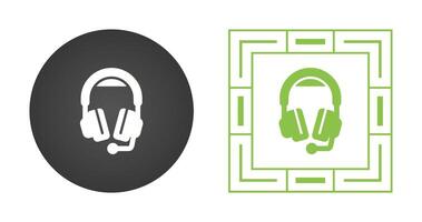 Headphones with Microphone Vector Icon