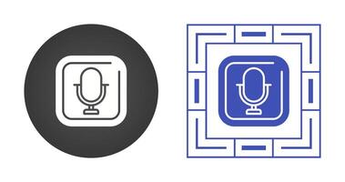 Microphone Square Vector Icon