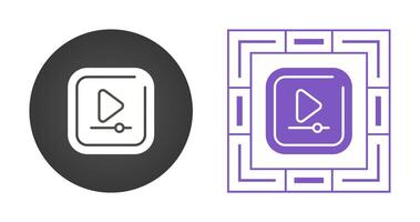 Video Play Square Vector Icon