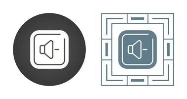 Volume Down Square Vector Icon