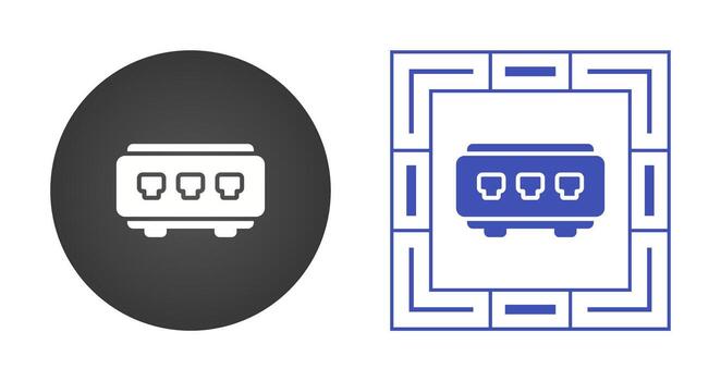 icono de vector de interruptor de red