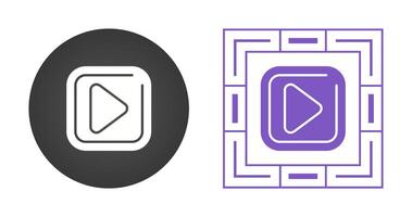 Play Sqaure Vector Icon