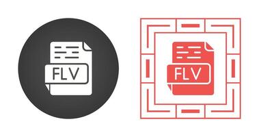 icono de vector de flv