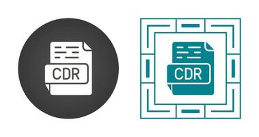 icono de vector de cdr