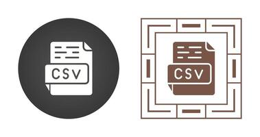 icono de vector csv