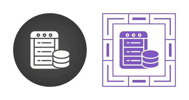 icono de vector de base de datos