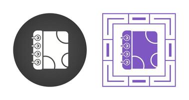 Notebook with Decorative Vector Icon