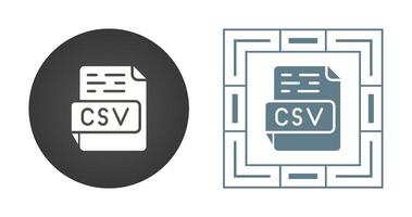 icono de vector csv