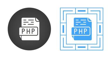 icono de vector de php