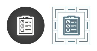 icono de vector de lista de verificación