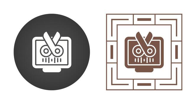 icono de vector de computadora de escritorio