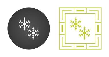 icono de vector de copos de nieve