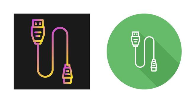 Printer Cable Vector Icon
