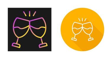 Champagne toast Vector Icon