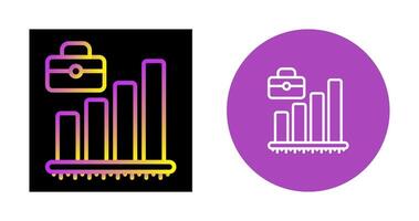 Briefcase with Chart Vector Icon