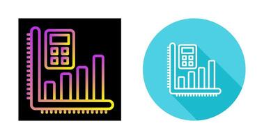 Calculator with Graph Vector Icon